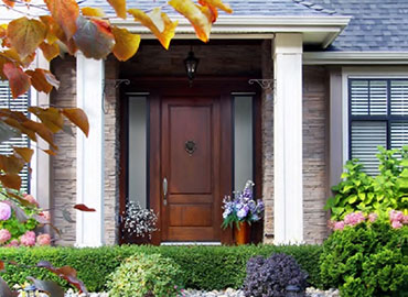 ruscan front door replacement with sidelite flowers